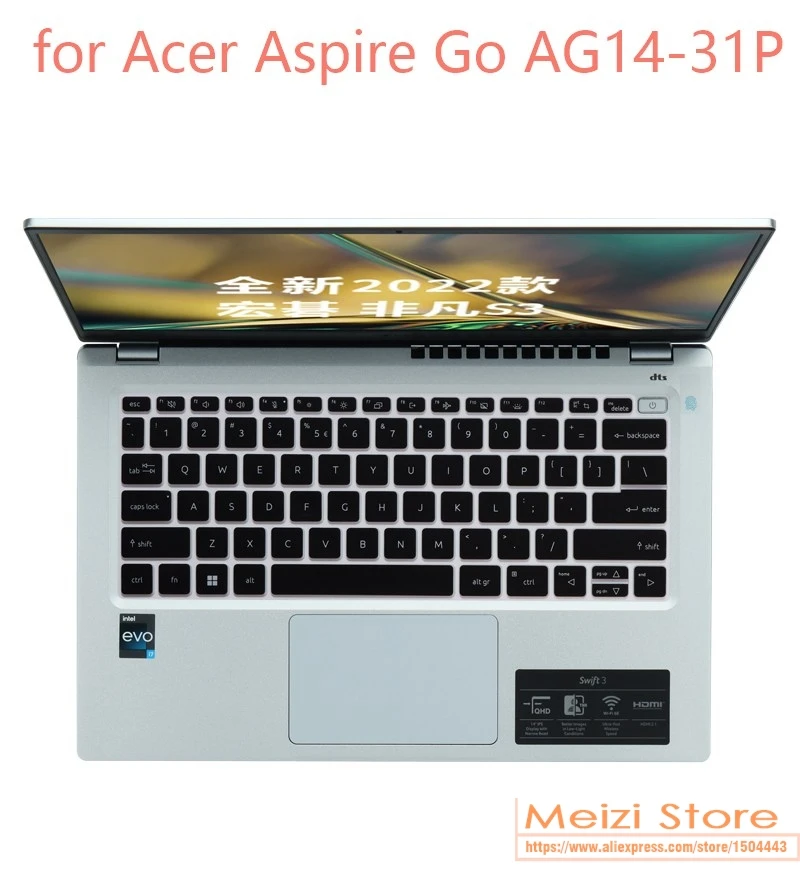 

Silicone Laptop Keyboard cover for Acer Aspire Go AG14-31P, Aspire 3 Spin A3SP14-31PT Aspire 5 Spin A5SP14-51MTN A514-55 545G
