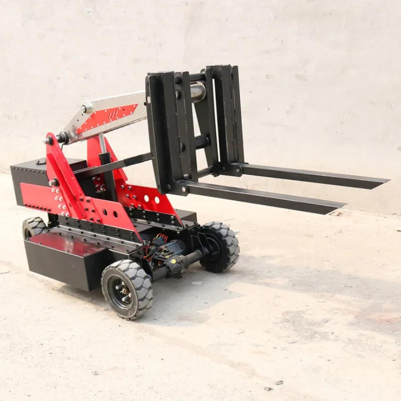 Forklift elektrik tangki kecil yang dipasang di tempat, untuk pengangkatan logistik gudang, pemuatan dan pembongkaran, stacker hidrolik.