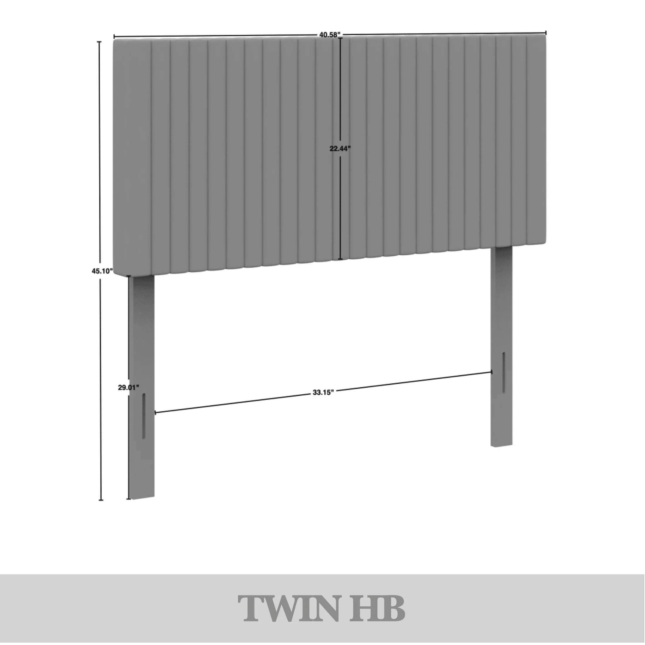 Comoda testiera doppia imbottita in velluto a coste con altezza regolabile per un vestibilità perfetta