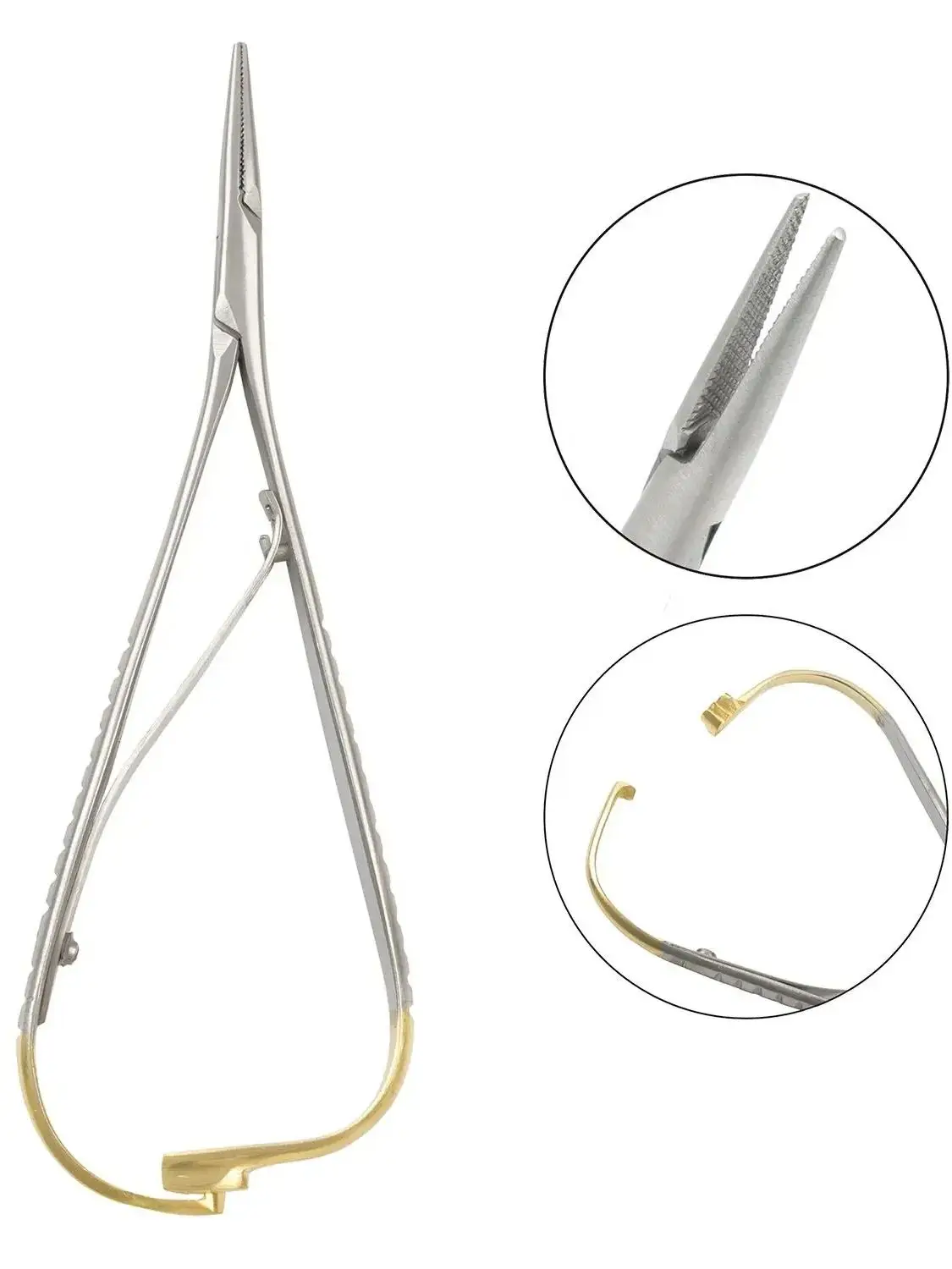 Uchwyt na igły dentystyczne Pęseta Instrument ortodontyczny Produkt stomatologiczny Uchwyt na igły Mathieu ze stali nierdzewnej — zdjęcie 2