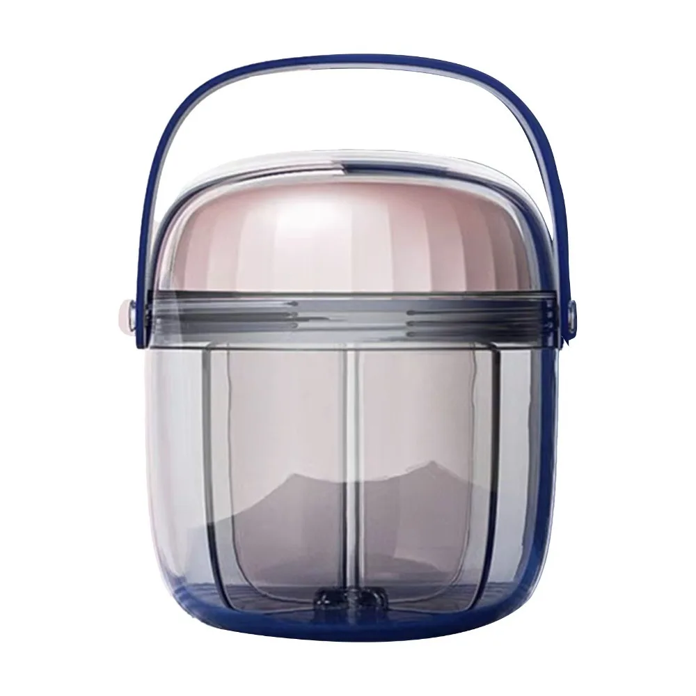 

4 Compartments Portable Pill Organizer Wide Opening Anti Mixing Design Rotating Pill Dispenser PC Material Portable
