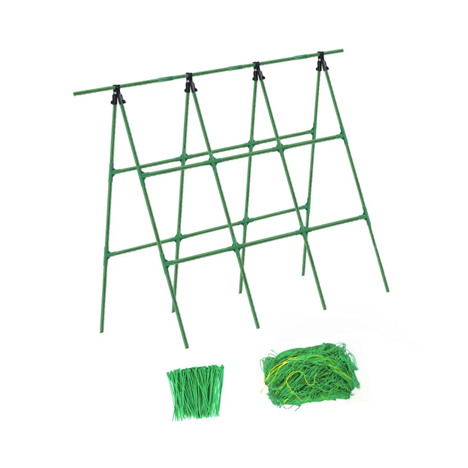 Cucumber Trellis A Frame Garden Trellis Greenhouse Easy Assembly Lawn with Climbing Net for Pea Outdoors Grape Vegetables