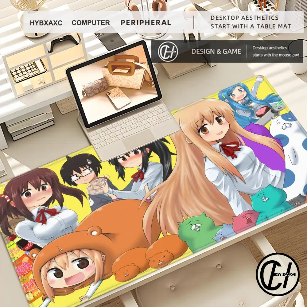 Anime Girl H Himouto Umaru-chan Mousepad Mouse Mat With Pad gaming accessories Prime Gaming XXL Keyboard Pad Stitch Padding Mat