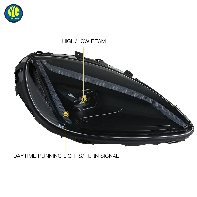 YU GUANG for Corvette C6 2005-2013 Headlights Upgrade LED Front Lamp Dynamic Daytime Running Light Headlamps factory