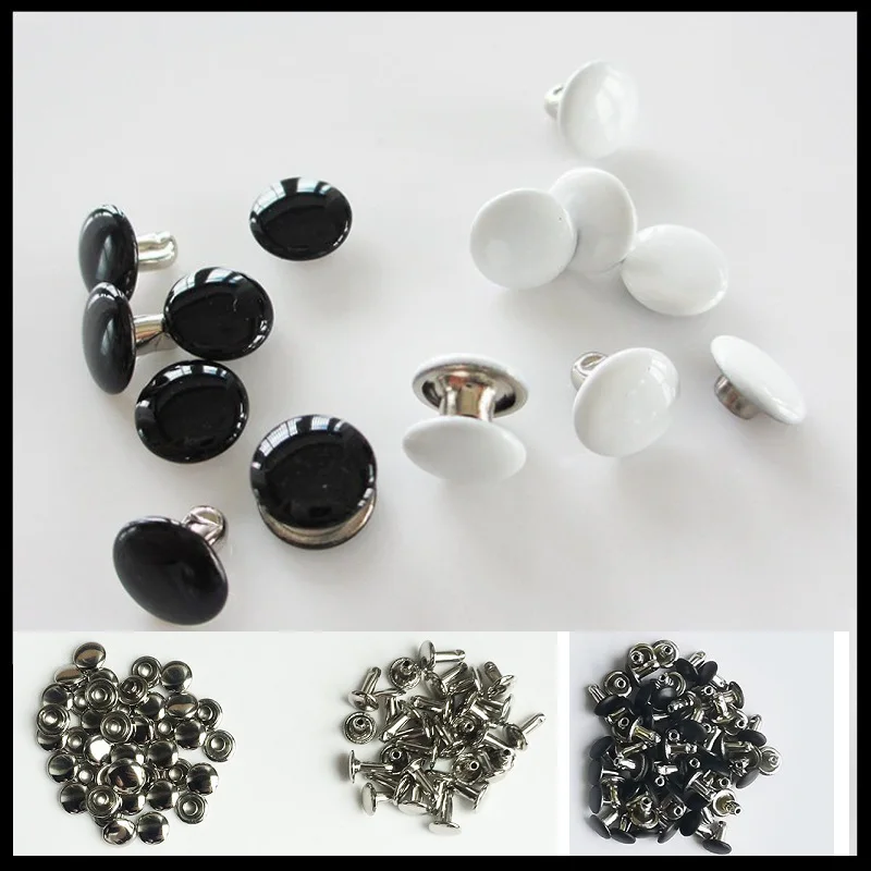 6-16mm Double Cap Rivets Stud Round Nail Rivet For Leathercraft Accessories Repair Shoes Bag Belt Clothing Garment