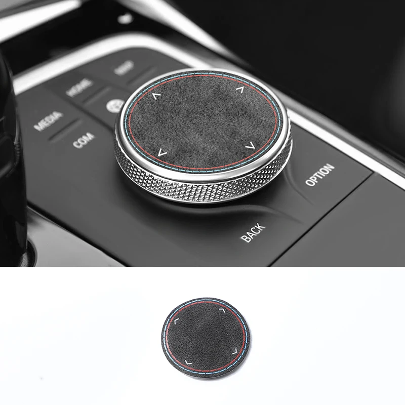 

Top Suede For BMW 1er/2er/3er/4er/Z4/X3/X4/iX3/X5/X6 Multimedia Switch Knob Trim Stickers - Anti-Scratch Interior Accessories