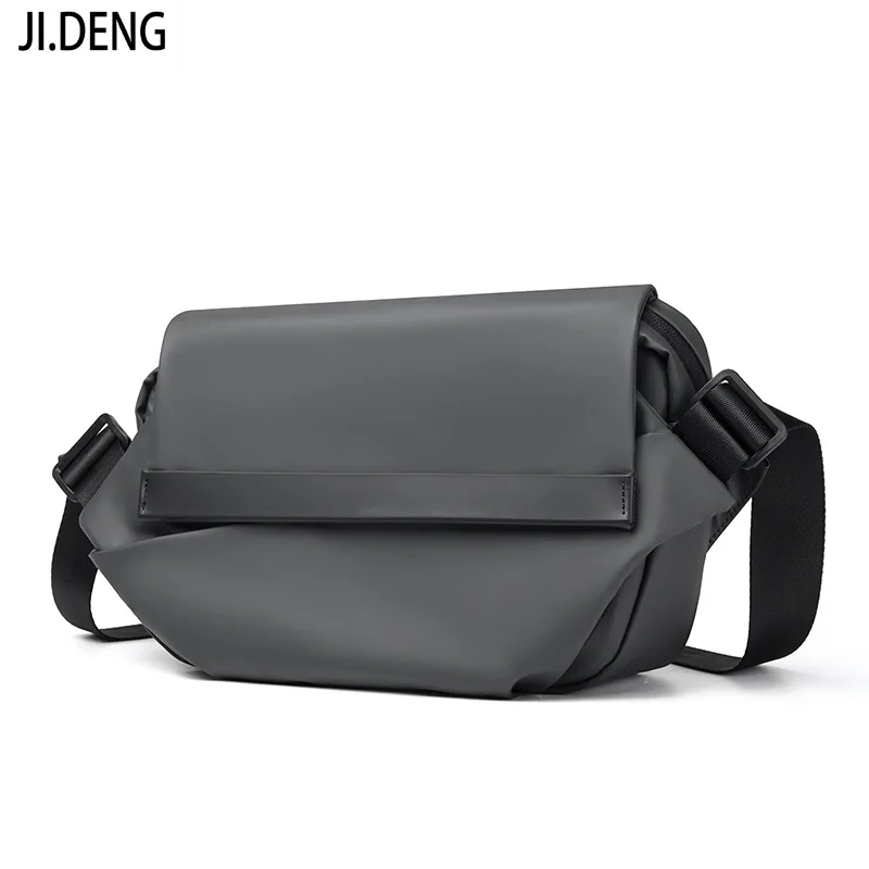 Premium Waterproof Magnetic Buckle Crossbody Bag Personality Fashion Men Messenger Bag Black Minimalist Shoulder Bags Men Bag