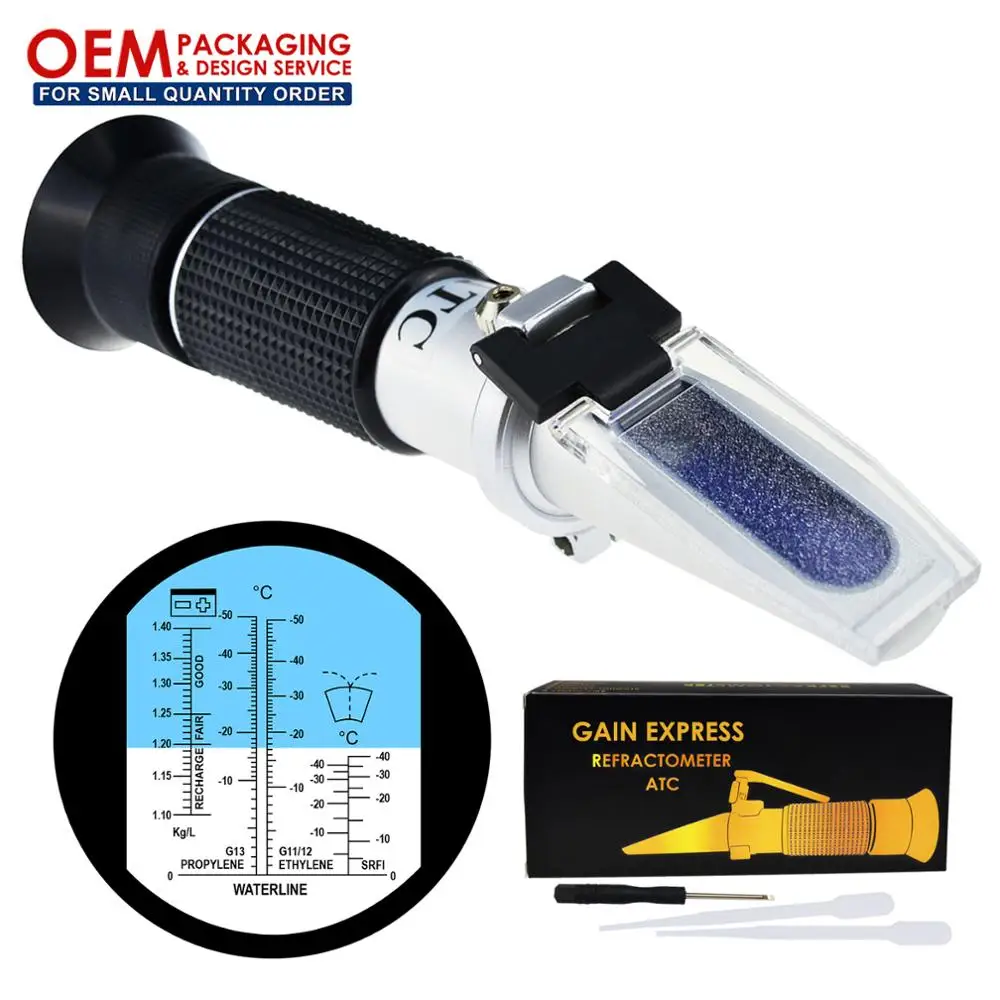 

5-in-1 Antifreeze Refractometer Automotive Battery Tester Meter Coolant Condition Point (OEM Packaging Available)