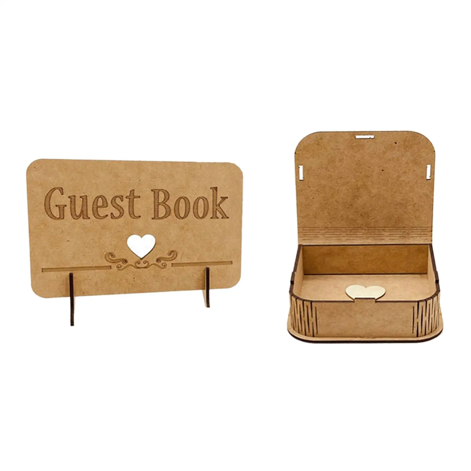

Wedding Guest Book Wooden Frame Registry Visitors Sign Book Wedding Reception Guest Book for Wedding Holiday GIfts