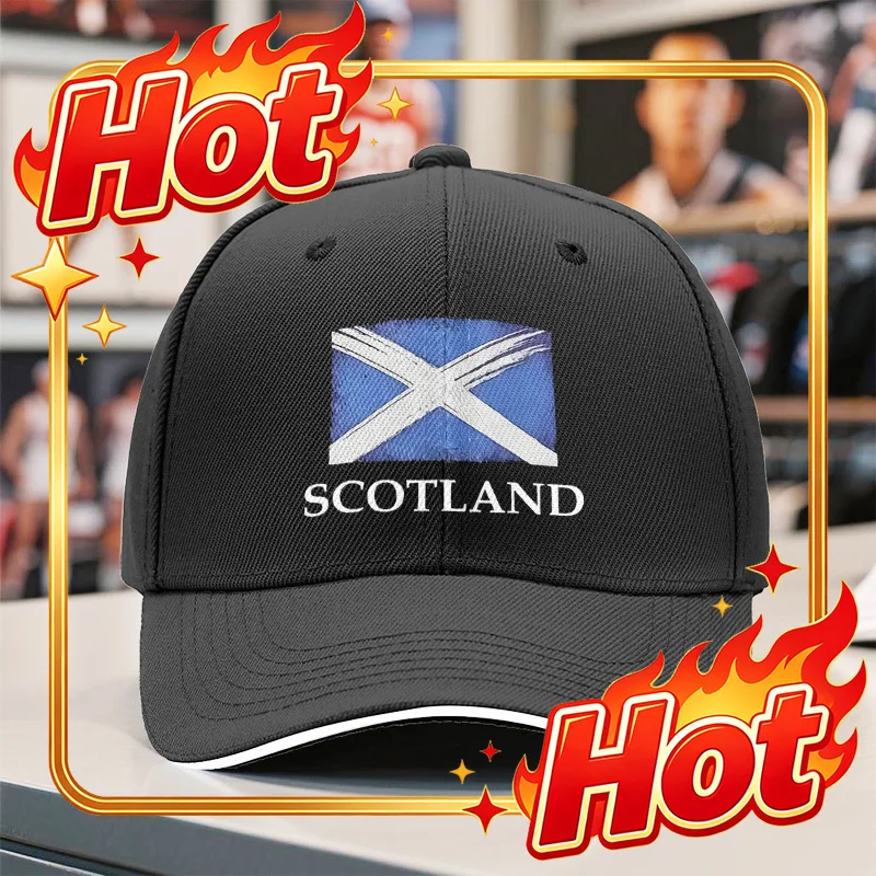 Custom Hat 1pc of New Summer And Autumn Adjustable Lightweight Baseball Cap for Couples, Featuring a Scottish Print, Breathable