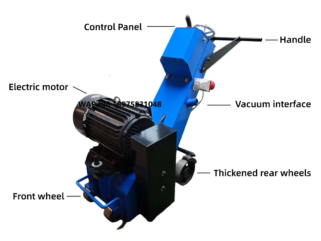 

0.8mm Milling Depth 380V 7.5KW Electric Concrete Milling Machine Asphalt Pavement Milling Machine Automatic Walking Short Steeri