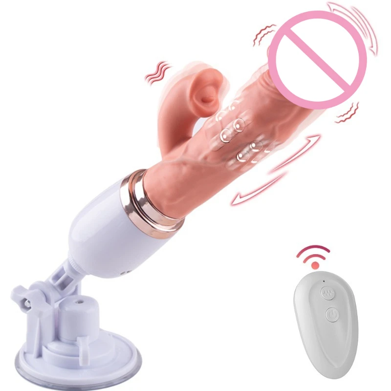 2026 New Upgrade Thrusting Sex Machine Masturbation Vibrator For Women Realistic Dildo Remote Control Tongue Licking Clitoral St