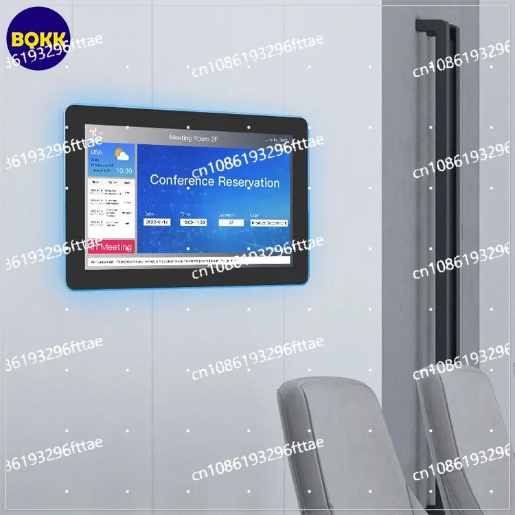 LED Light Strip with Touch Screen, All-in-one Tablet for Meeting Room Booking, Android 11 Os, 10.1 in