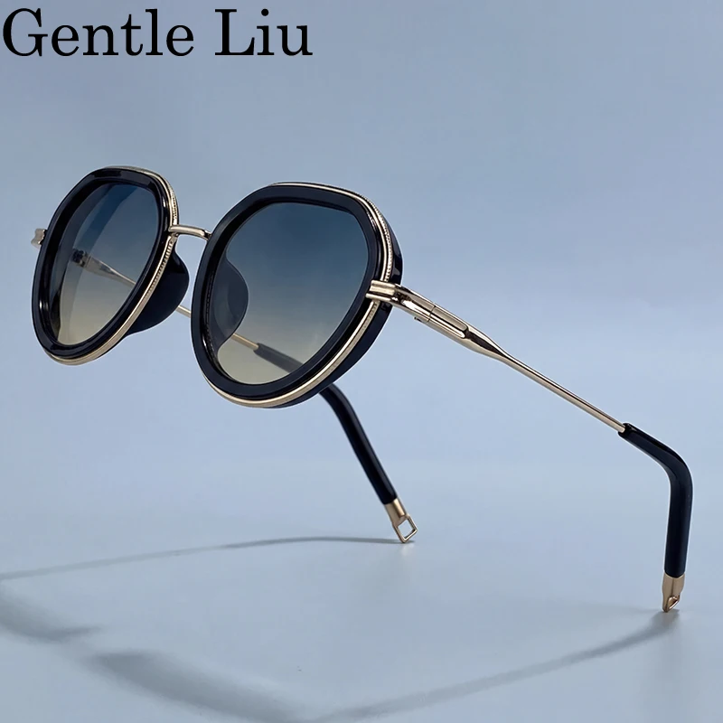 

Polarized Vintage Punk Round Sunglasses Men 2026 Luxury Brand Steampunk Square Sun Glasses For Male Driving UV400 Eyewear Shades