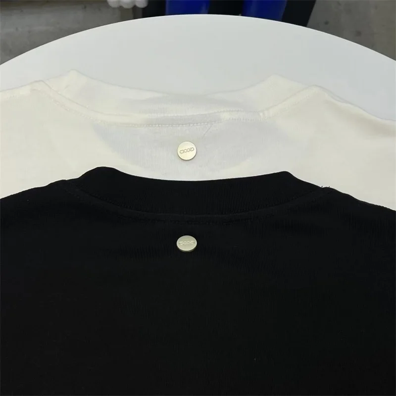 الملونة الساخن الماس Goodbrand عارضة تي شيرت الرجال النساء 1:1 أفضل نوعية القطن الخالص الأبيض GOODBRAND قصيرة الأكمام