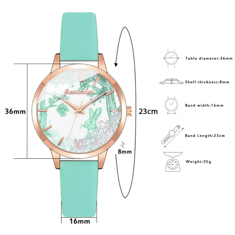 Fashion Belt Student Watch Wholesale Creative Quicksand Diamond Sen Series Chinese Style Ball Rabbit Women Watch Quartz Watch