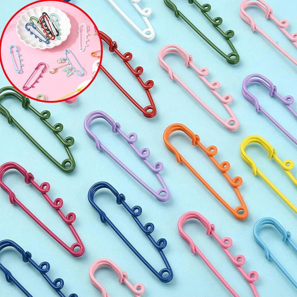 2/6/10pcs 50x16mm Colorful  Safety Pins Brooch,DIY Crafts Skirts Blankets Clothes, Mother's Day Valentine's Day Gift Accessories
