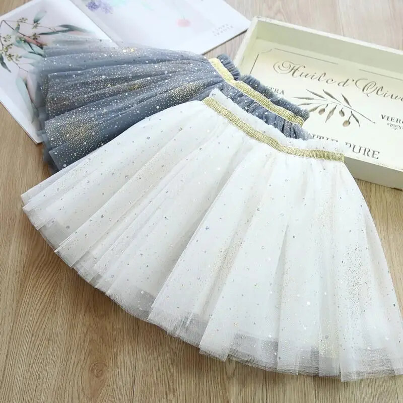 Girl's Lace Puffy Skirt Children's Autumn Half Skirt Short Dress with Layers Warm Soft Dancewear for Preschool School Age Kids