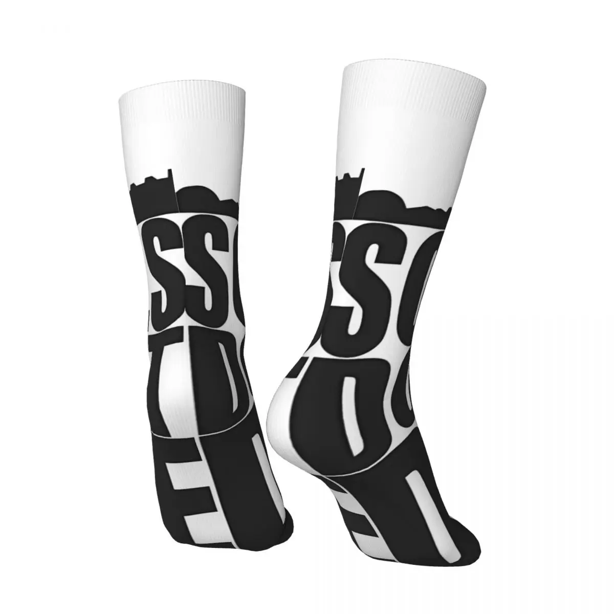 Retro Souls Don't Die Men's compression Socks Unisex The Iron Giant Cartoon Harajuku Pattern Printed Novelty Crew Sock