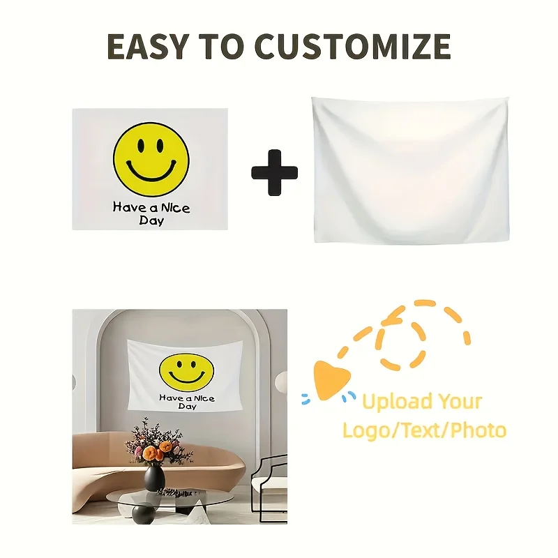 Bandera de Camping Personalizada para Exteriores | Foto y Diseño Personalizados, Colgante de Cuatro Agujeros, Opciones Multi-Tam
