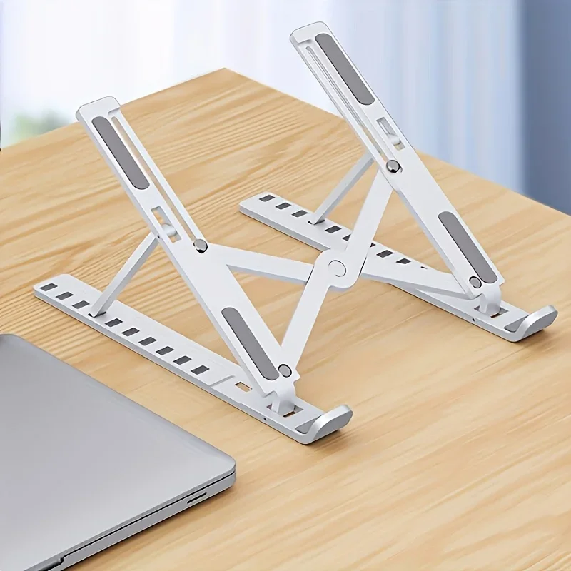 Adjustable Height Cooling Stand Plastic Computer Desk Stand Portable Laptop Stand Foldable Notebook Holder Useful for More Stabe