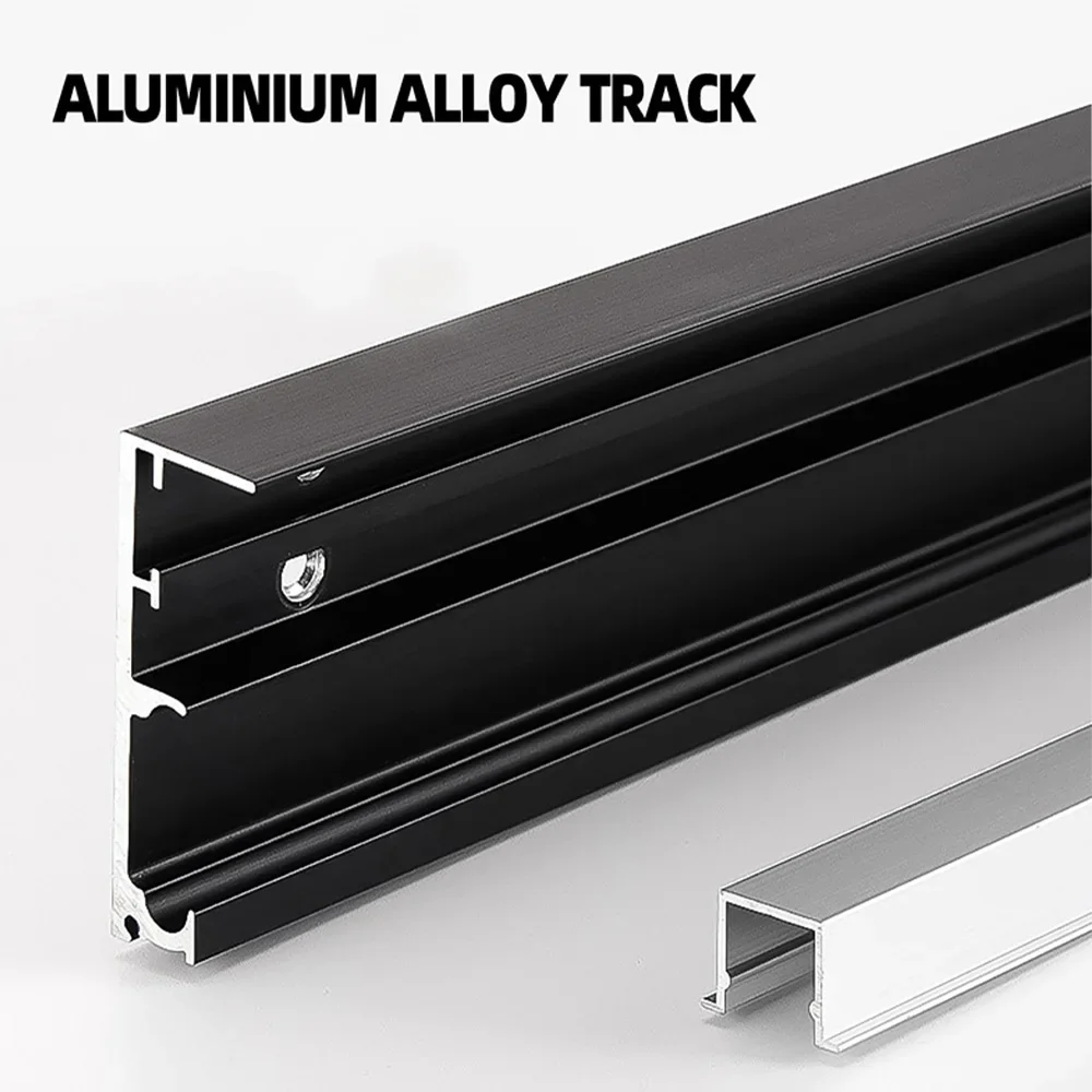 Fully Concealed Sliding Rail Sliding Door,Invisible Sliding Door, Bidirectional Buffering, Trackless Wooden Door Wheel Pulley image 4