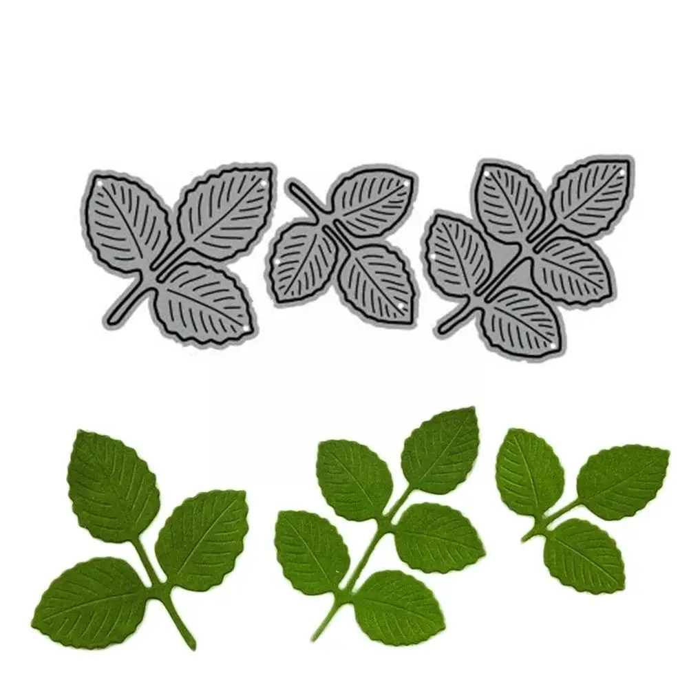 Rose Leaf Metal Cutting Dies biglietti di auguri fai da te foto goffratura decorazione fustelle Album Punch Tools Craf V7s2