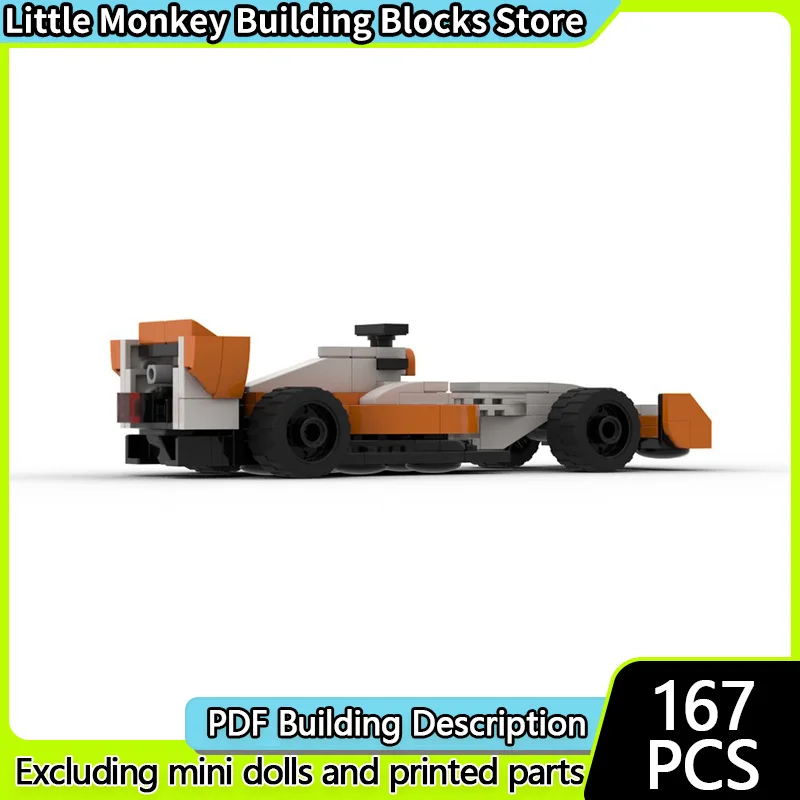

Модель скоростного гоночного автомобиля MOC, строительные кирпичи F1, формула, гоночная модульная технология, детские праздничные подарки, сборные игрушки, костюм