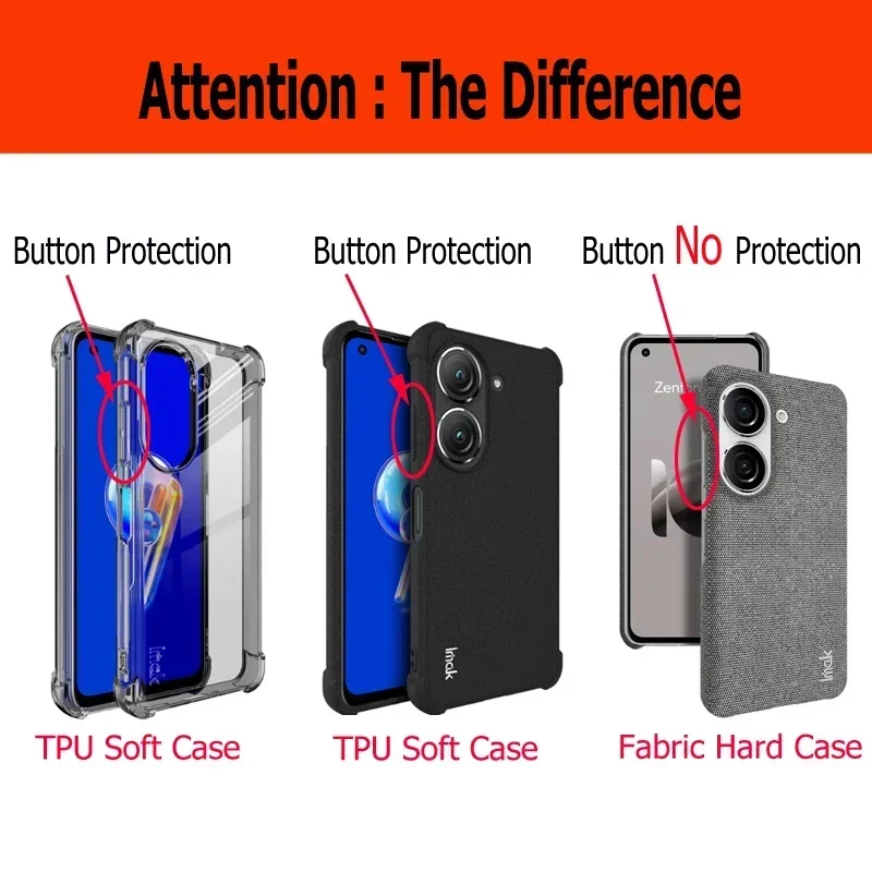 Zenfone9 Zenfone 10 11 Ultra Matte Back Case IMAK Lens 360 Protect Flexible Air Bag for Asus Zenfone 9 Case Phone Zenfone8 Funda