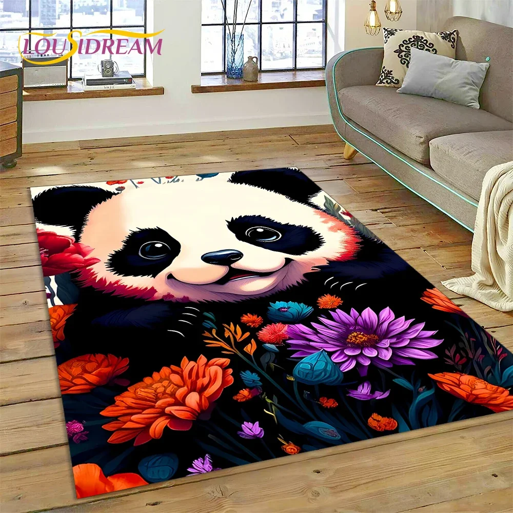 Cartoon Cute Panda Dream Animal 3D Carpet Rug for Bedroom Living Room Home Sofa Decoration,Children Game Large Decor Floor Mat