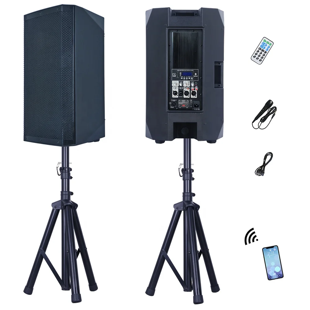 Sistema de Altavoces PA Profesional de 5000W y 15 Pulgadas para Interiores/Exteriores, Caja de Sonido para DJ, Sistema de Línea para Fiestas, Bocina Parlante