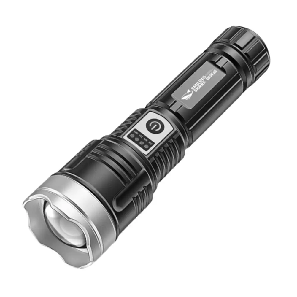 Strong Light Flashlight Ultra-long Distance Lep Flashlight Bright Outdoor Super Telescopic Zoom Usb Emergency Torch Chargin Z4v2