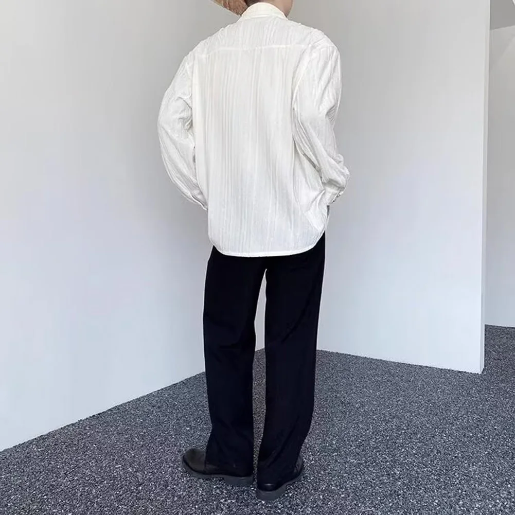 

2XL Loose Trendy Shirt Button Down Versatile Shirt Brand New Condition Easy To Match With Outfits Lapel Design Shirt