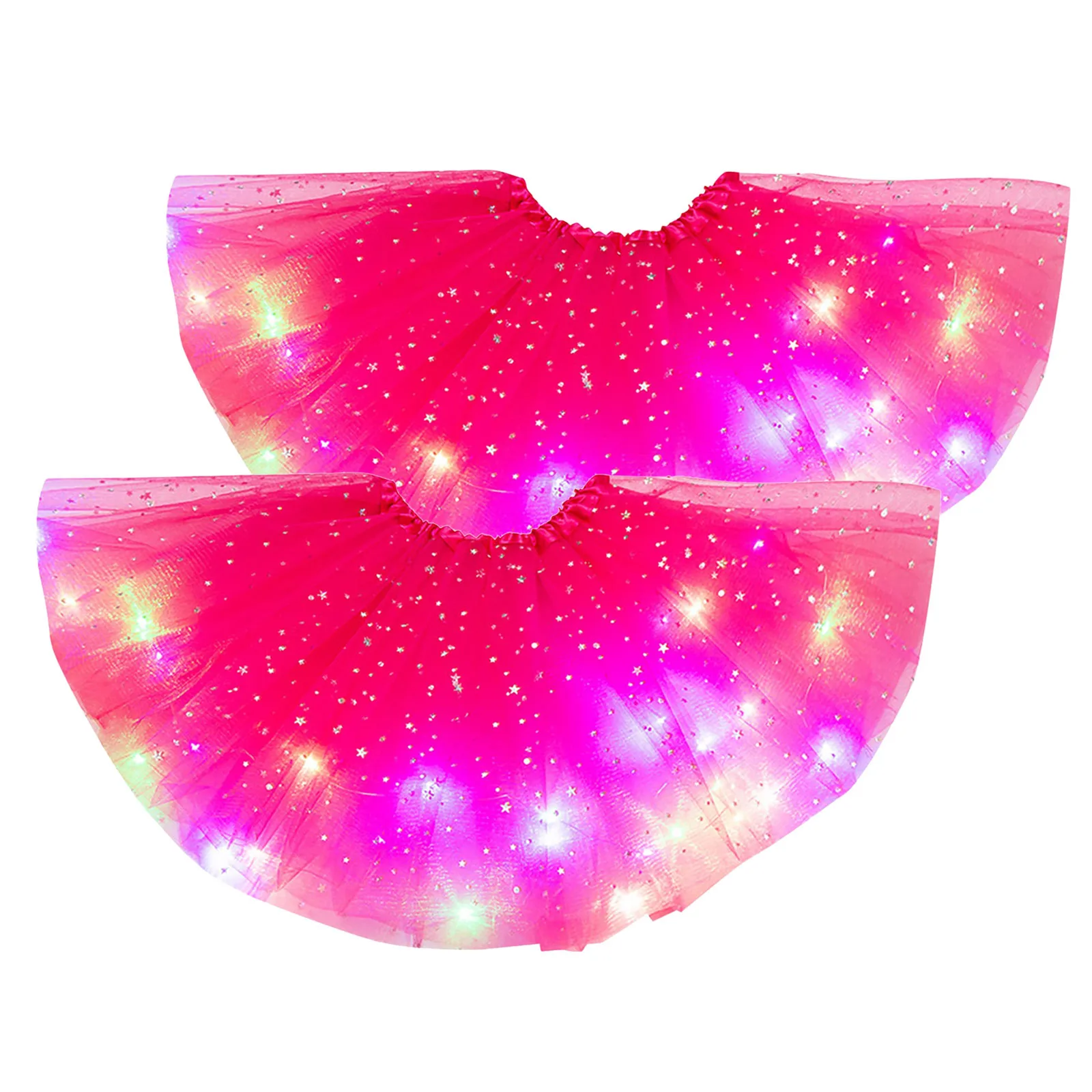 Mardi Party 2Pc Tutu Rok Carnavalskostuum Tule Rok Dames Tutu Rok Met Led Lights Mini Rok Stretchy Festival