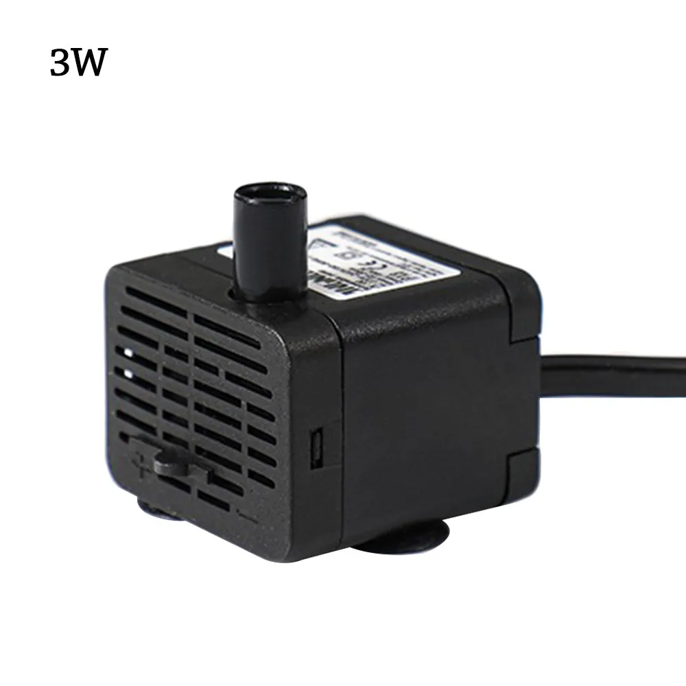 Black Submersible Water Pump Ultra-Quiet Mini Fish Tank Filter Pump Adjustable Submersible Fountain Pump Fish Pond Aquarium