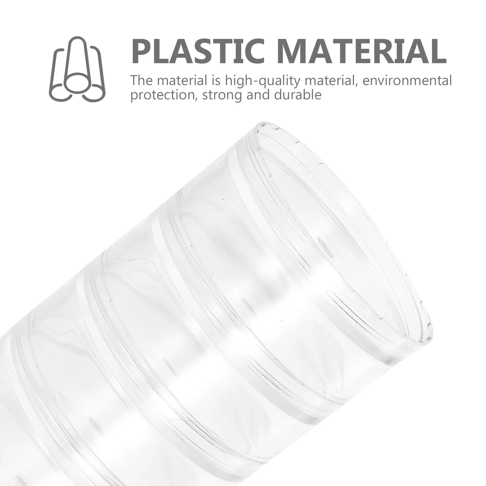 

2Sets Transparent Round Jewelry Bead Component Storage Box Creative Elegant Organizer for Necklace Earring Collection Desktop