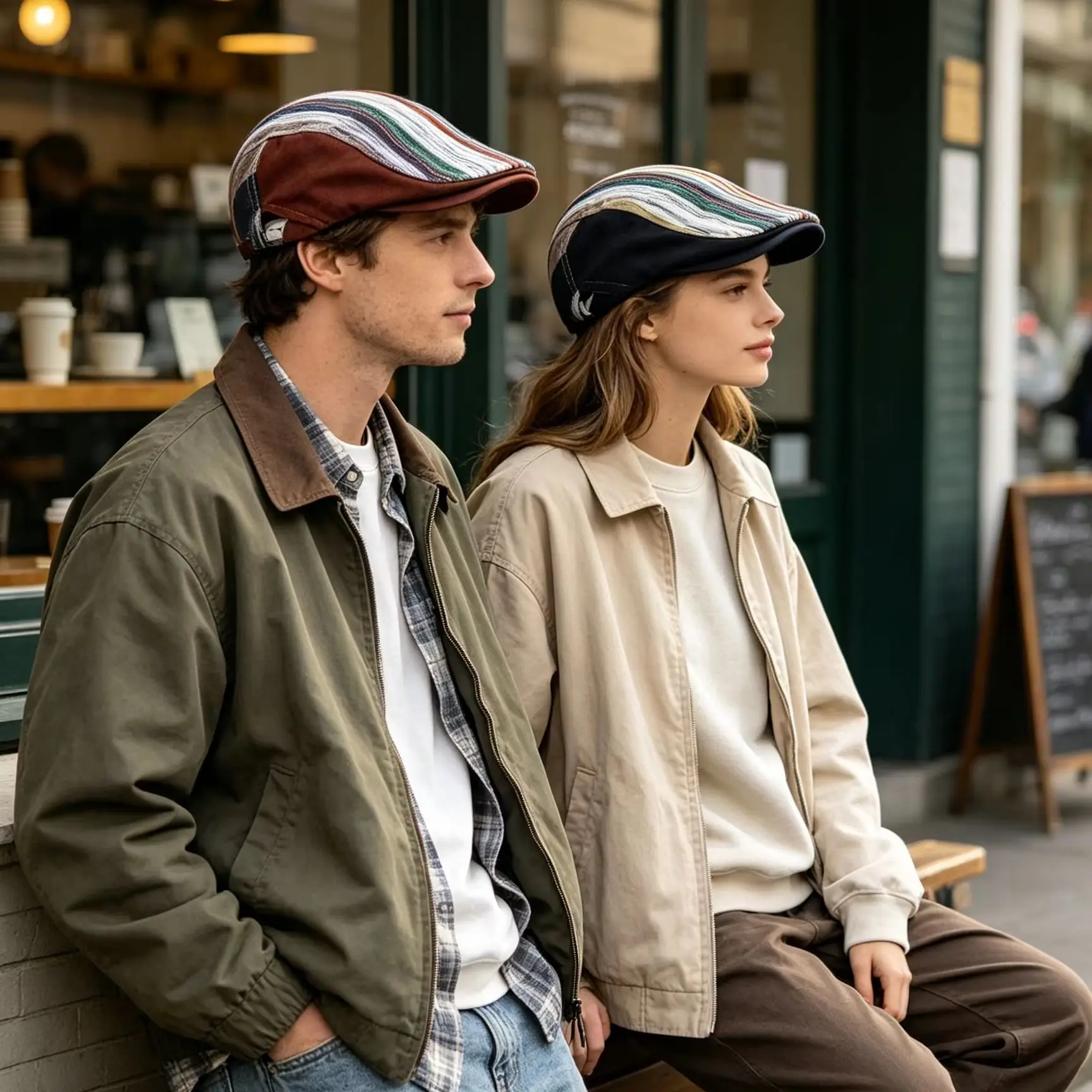 5 Colors Adjustable Newsboy Hat Men Women Vintage Beret Cabbie Ivy Caps Patchwork Flat Cap Gatsby Driving Bonnets