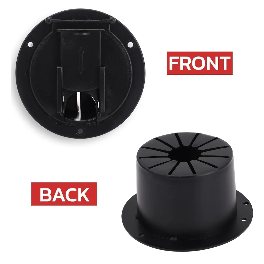 

2 комплекта 50 амперных кабелей, люки для электрических кабелей для автофургонов с винтами, круглая крышка для люков кабелей, черные люки для электрокабелей, дом на колесах