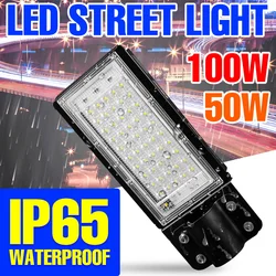 LED Street Lamp 220V Lighting Outdoor Wall Light IP65 Waterproof Flood Light 50W 100W Led Garden Spotlight Roads Pole Lampara