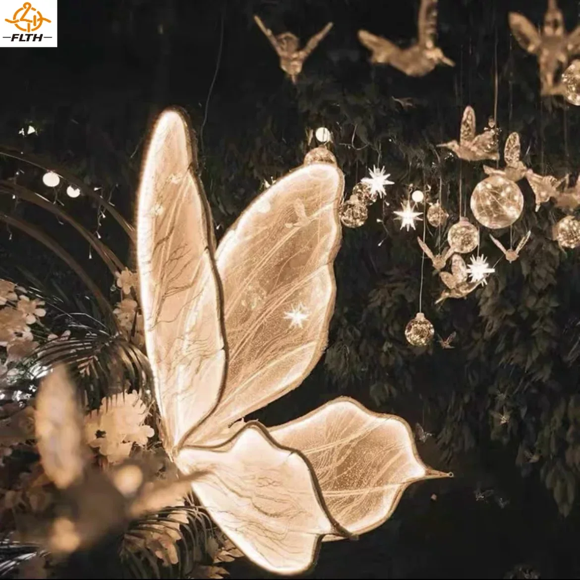 Wedding Decor Light Ceiling Butterflies LED Romantic Decoration for Road Load Walkway Party Stage Lights.