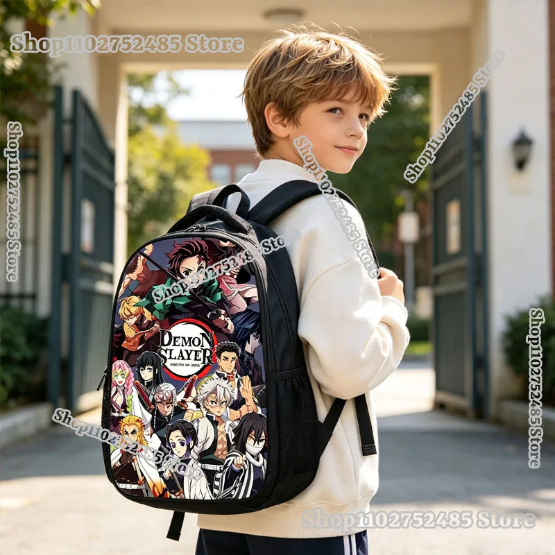 Anime Demon Slayers Backpack Game Cartoon Tanjiro Nezuko Print Schoolbag Student Bookbag Back To School Bags Christmas Gifts
