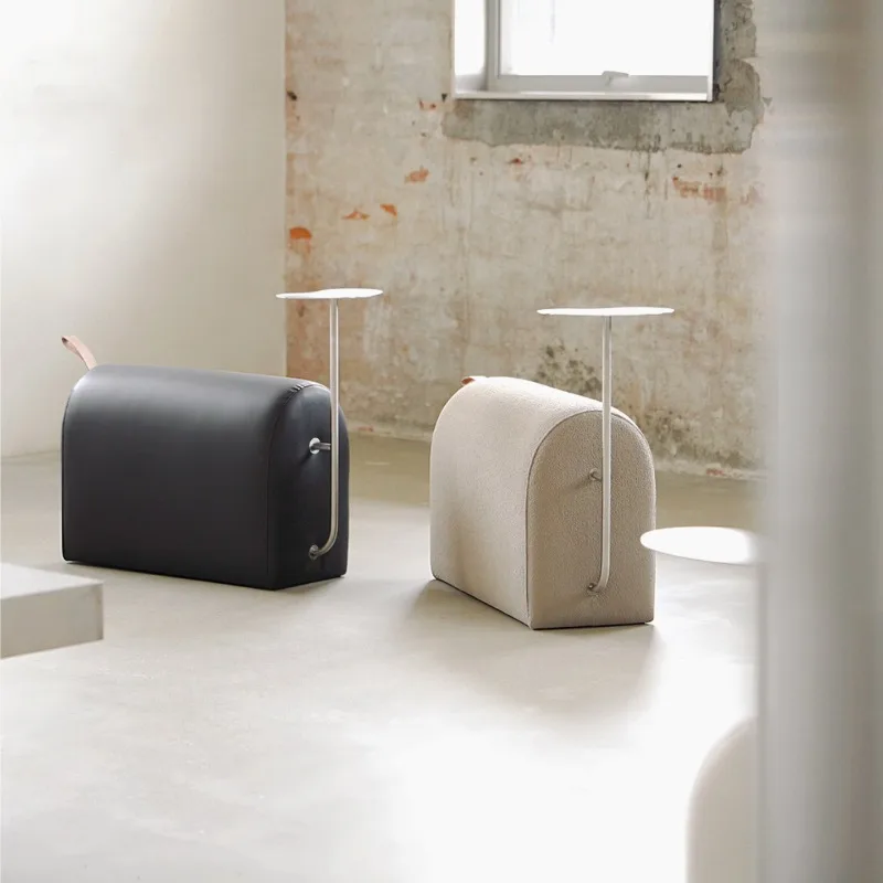 مقعد تغيير الأحذية مع صينية، مسند قماشي أنيق للمدخل، وطاولة جانبية للأريكة، وأثاث كرسي مريح لمسند القدمين