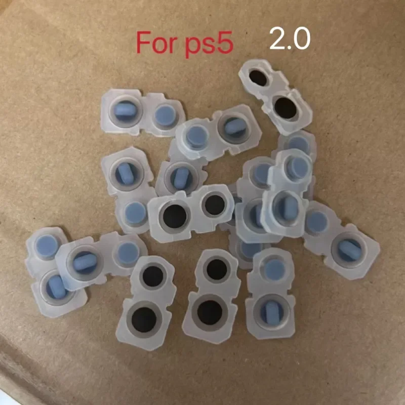 50pcs for Ps5 Game Pad Controller 2.0 V2 Conductive Rubber Set L1R1 L2R2 Silicone LR Pad