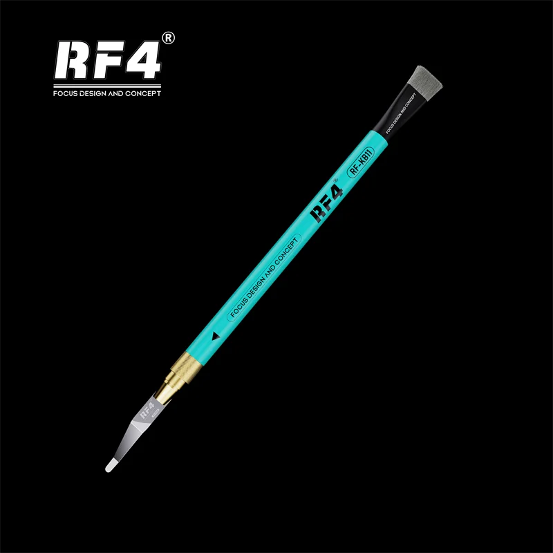 RF4 RF-KB11 2in1 3D Glue Remover Blade for Mobile Phone Motherboard Dust Cleaning ESD Double Head Brush