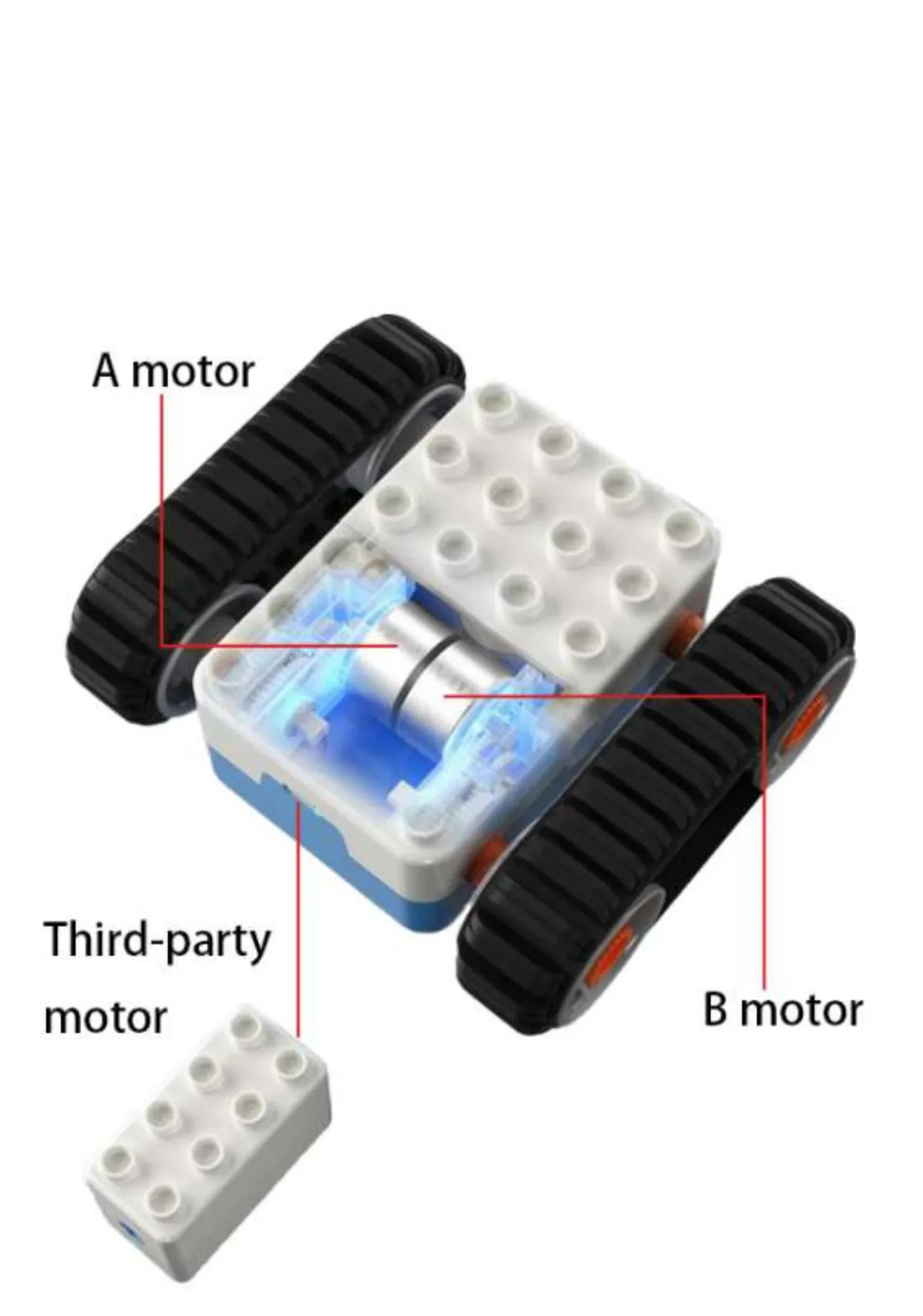 compatible with legoeds 9686/45002 programming remote control three-axis motor building block set