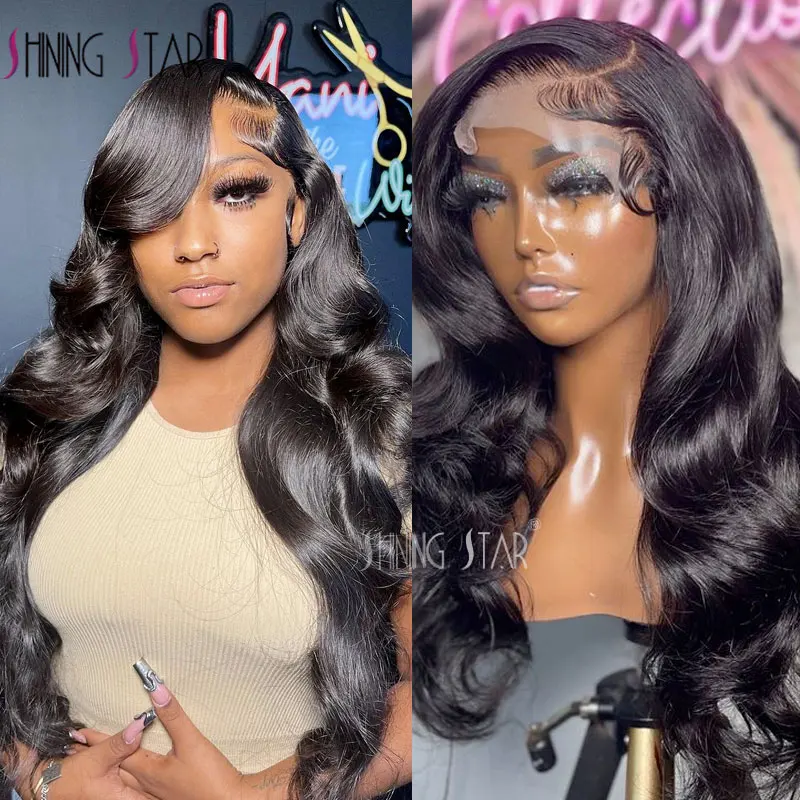 Body Wave Lace Front Wig 13x6 Hd Transparent Human Hair Lace Frontal Wig 34inch 13x4 Brazilian Preplucked Lace Wigs Wet And Wavy