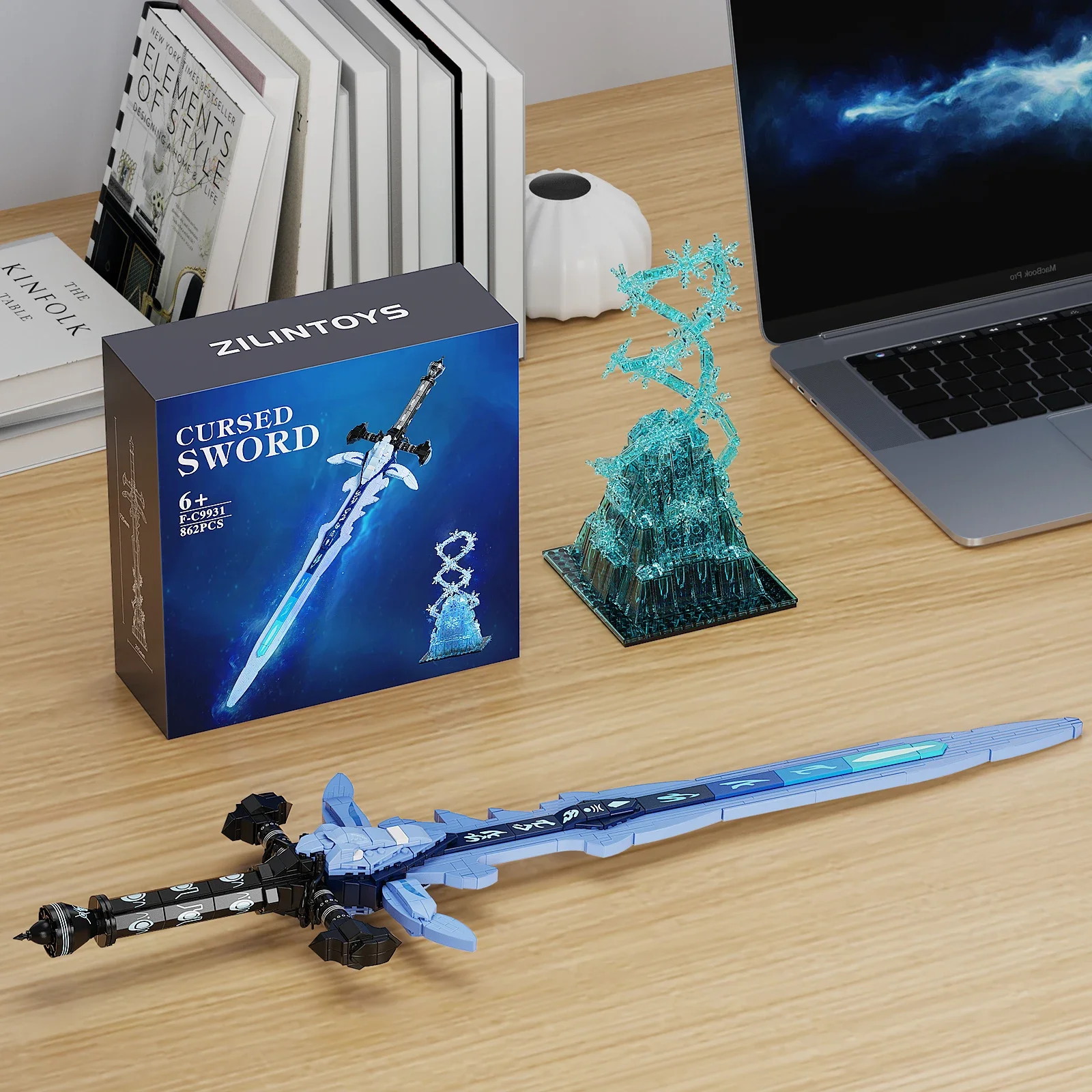 MOC Lichs King's Frostmourne Building Bricks Kit from Worlds Warcrafts Game,Ideas Longsword Model Toys Children Gifts