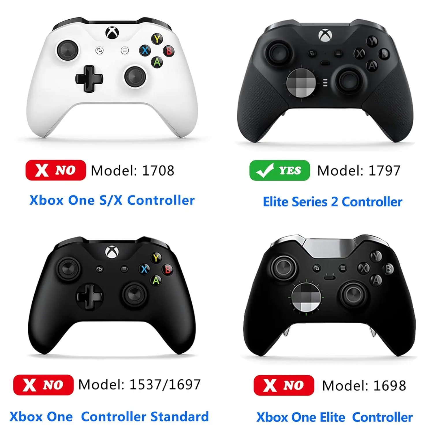 For Xbox Elite Controller Series 2 14 in 1 Plating Accessories Kits Parts Including 6 Swap Joysticks,4 Paddles,1 Standard D-Pads