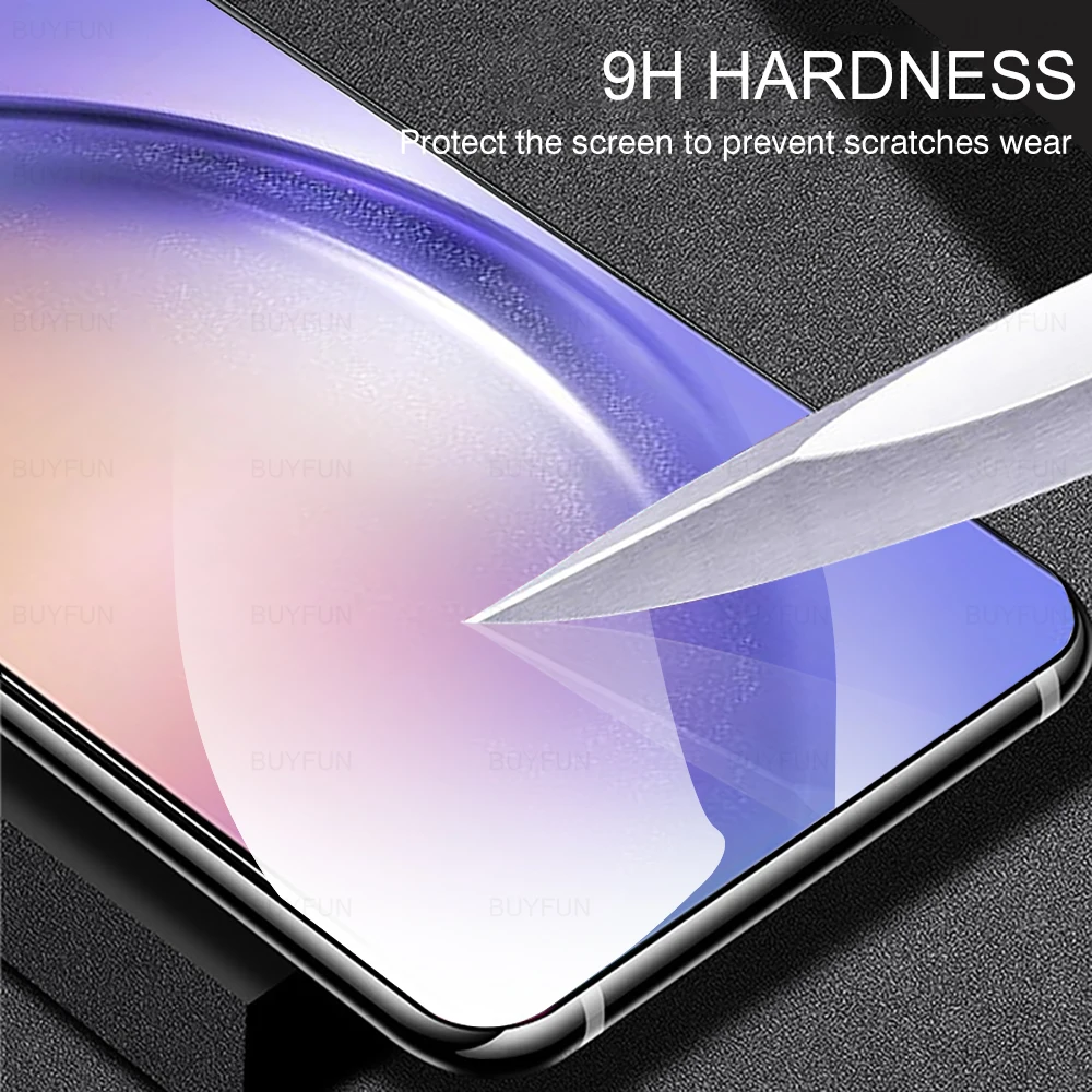 1-3PCS 삼성 갤럭시 A54 A34 A14 5G 화면 보호기, 삼성 갤럭시 A 54 A 34 A 14 5G 완전 밀봉 블랙 엣지 강화 유리