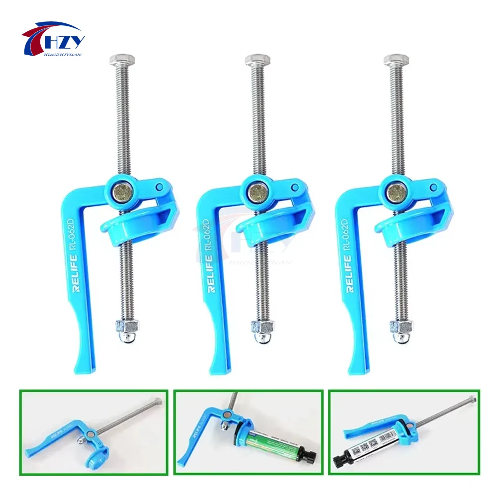 

RELIFE RL-062D Glue Gun Application for 5~10CC syringe soldering oil, solder paste, UV solder mask oil, glue Hand Tool